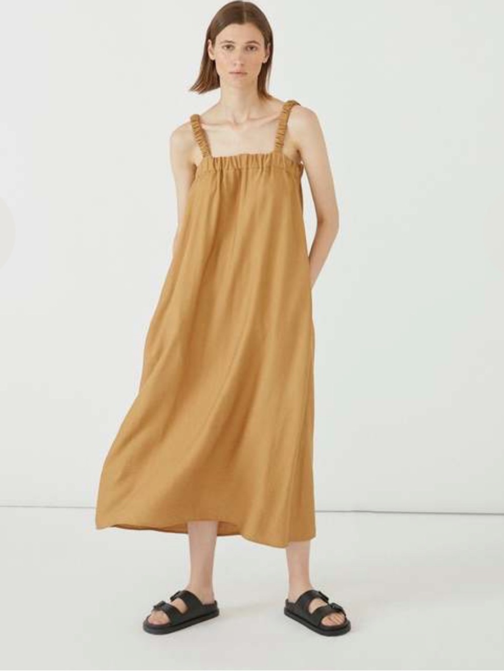 Diarte robe fina camel midi dress